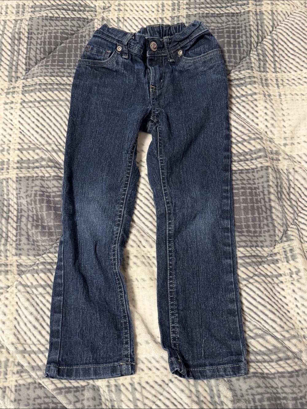 Girls' Dark Blue Flare Bedazzled Jeans